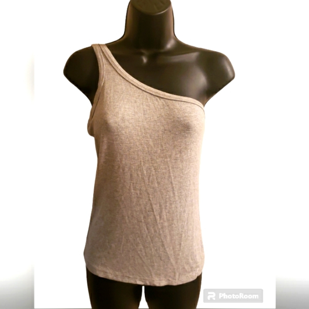 New Unbranded Grey One Strap Bare Shoulder Top